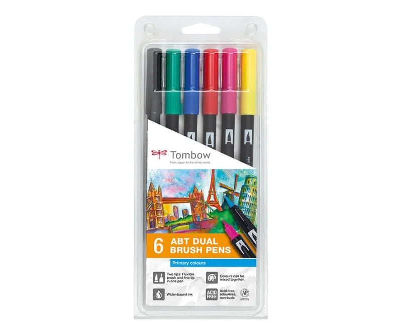 Set 6 pennarelli ABT dual brush Tombow