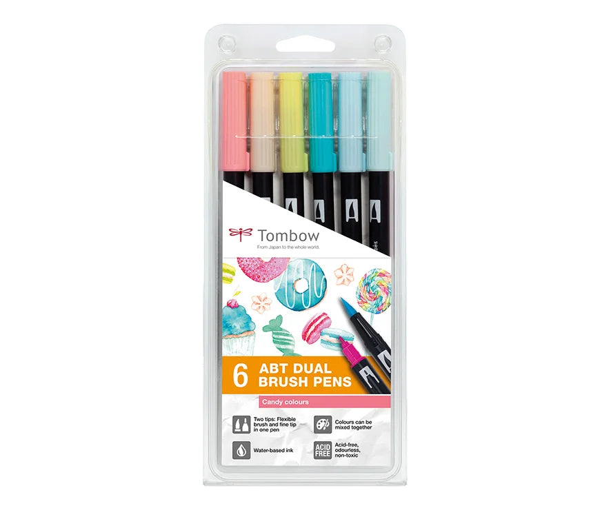 Set 6 pennarelli ABT dual brush Tombow
