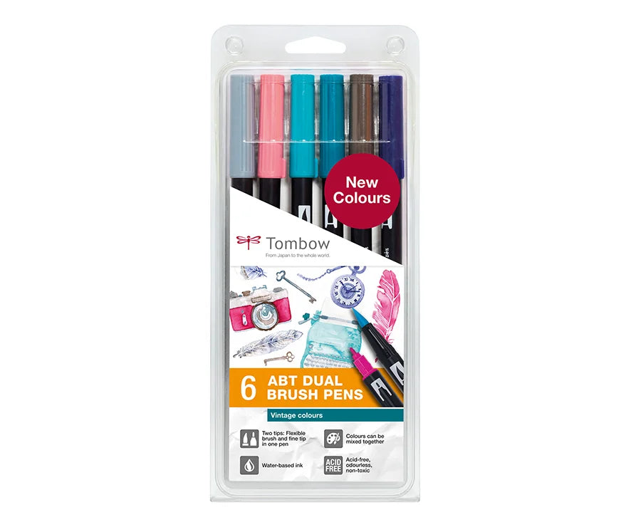 Set 6 pennarelli ABT dual brush Tombow