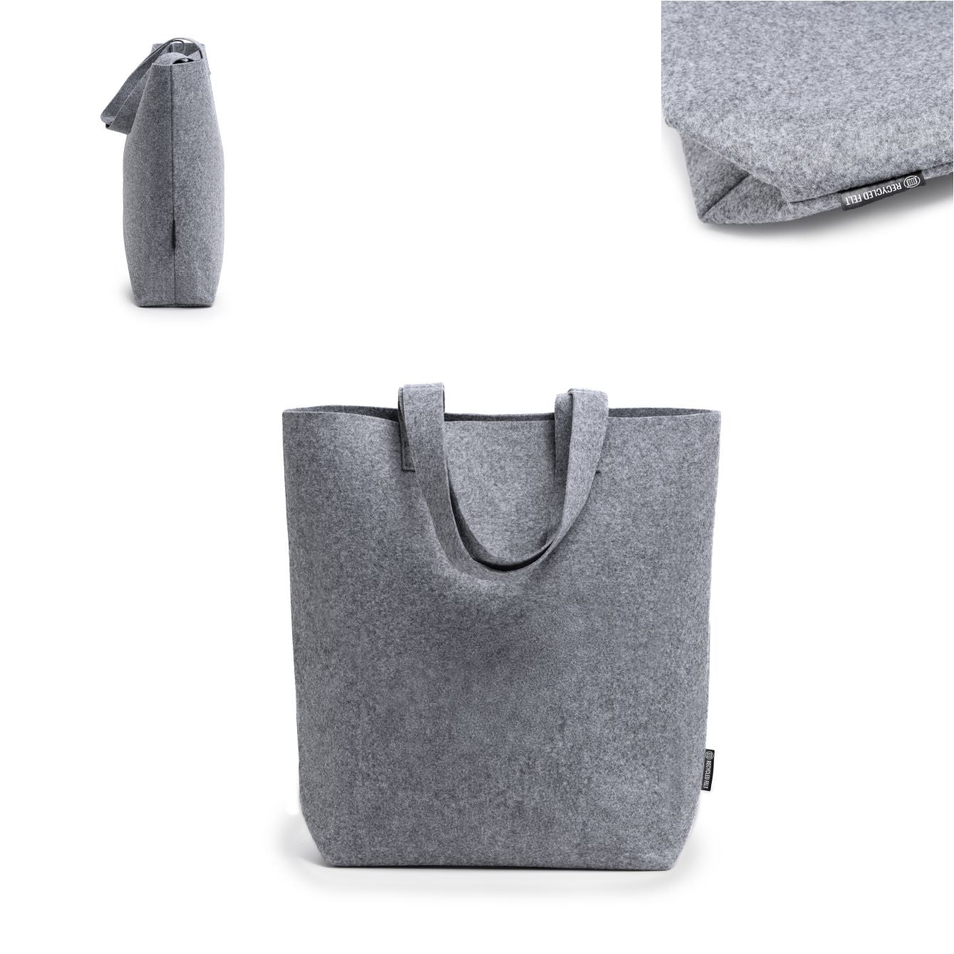 Borsa in Feltro Riciclato con Design Mélange – Manici Rinforzati e Resistente