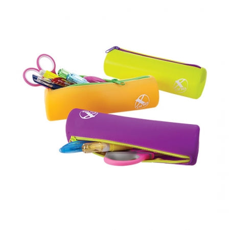 Astuccio portapenne in silicone colorato tondo