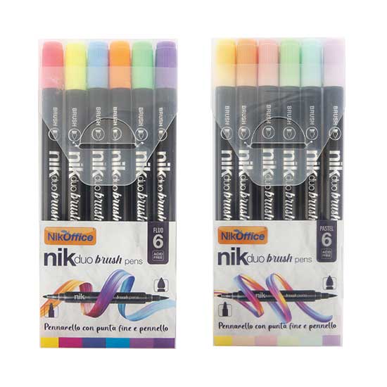 Nik Duo Brush, Pennarello Doppia Punta: Fine E Pennello - Professionale