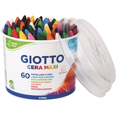 Giotto Cera Maxi - Barattolo da 60 Pastelli