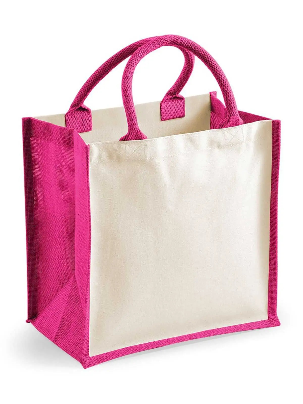 Shopper Cotone Con Inserti Colorati in Juta