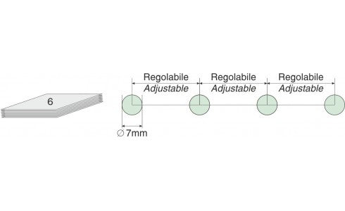 Perforatore 4 fori regolabili capacità 6 fg