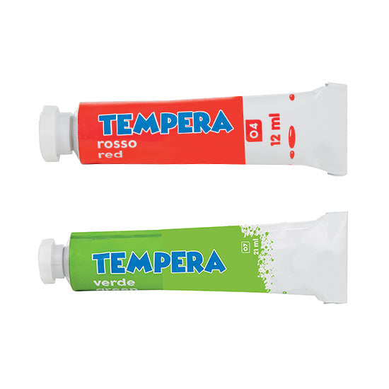 Scatola 12 Tempere In Tubetto 12 Ml. Con Pennello
