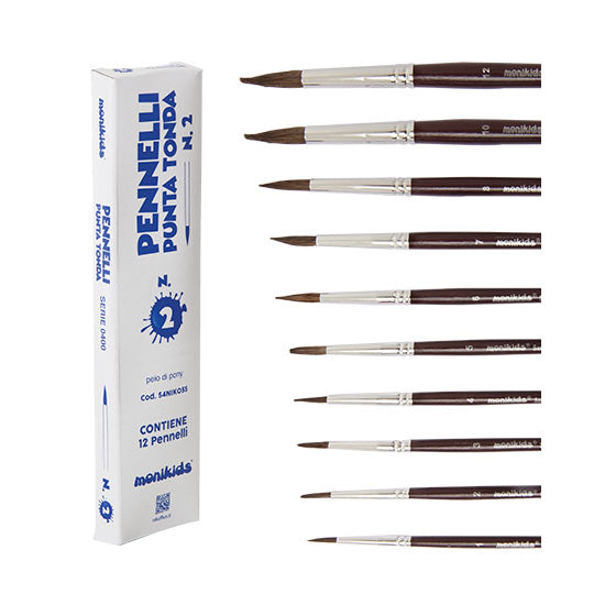 Pennello punta tonda pelo di pony