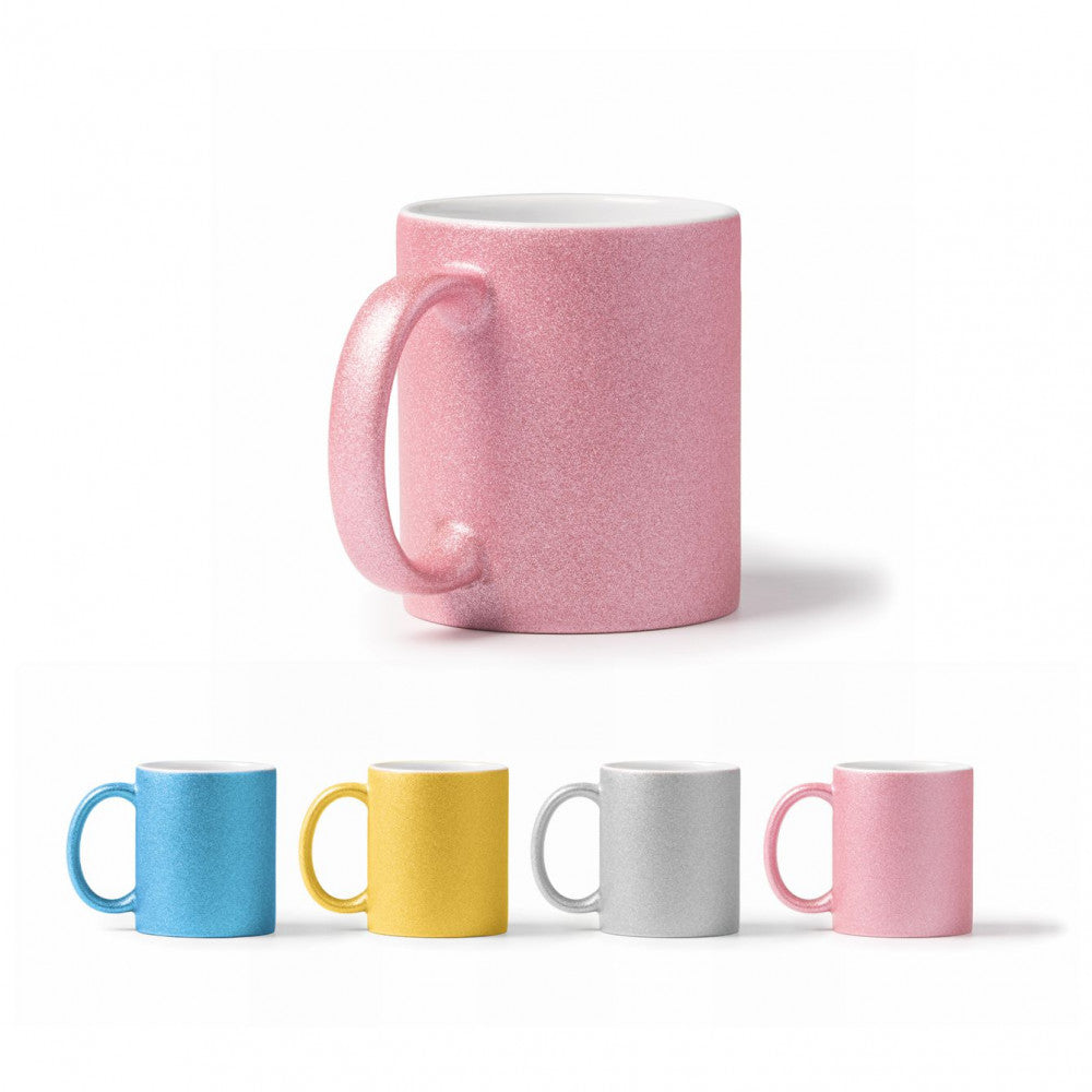Tazza ceramica glitterata per sublimazione
