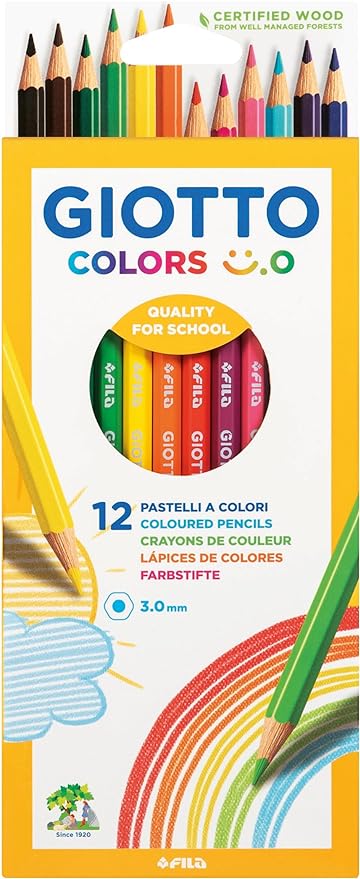Giotto colors da 12 pastelli colorati
