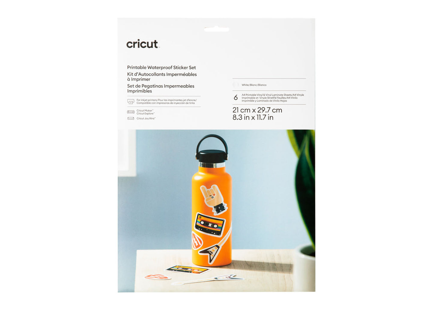 Cricut Vinile Stampabile Impermeabile Bianco A4 6 fogli