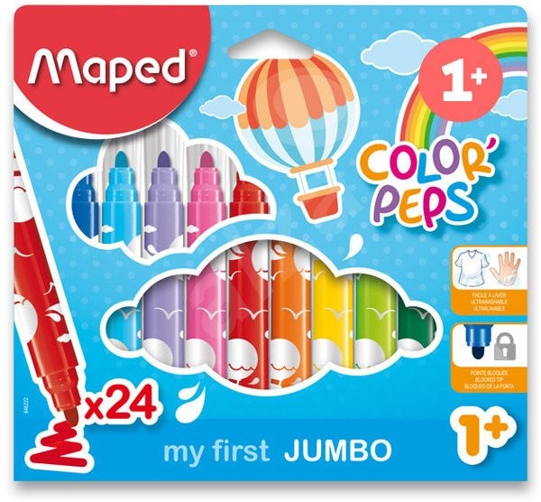 Color Peps Maped Pennarelli Maxi - Certificati +1
