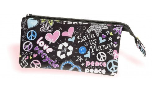 Bustina astuccio portapenne 3 tasche