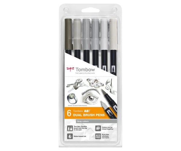 Set 6 pennarelli ABT dual brush Tombow