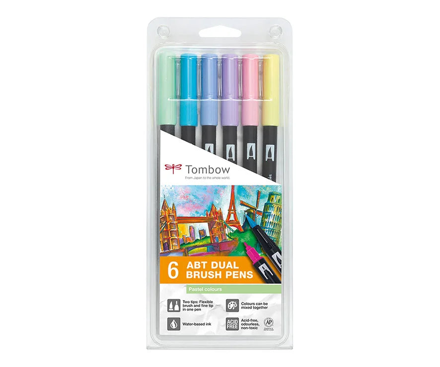 Set 6 pennarelli ABT dual brush Tombow