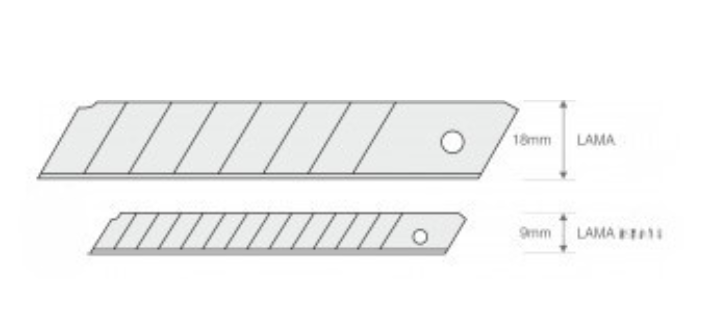 Lama ricambio per cutter pre spezzata