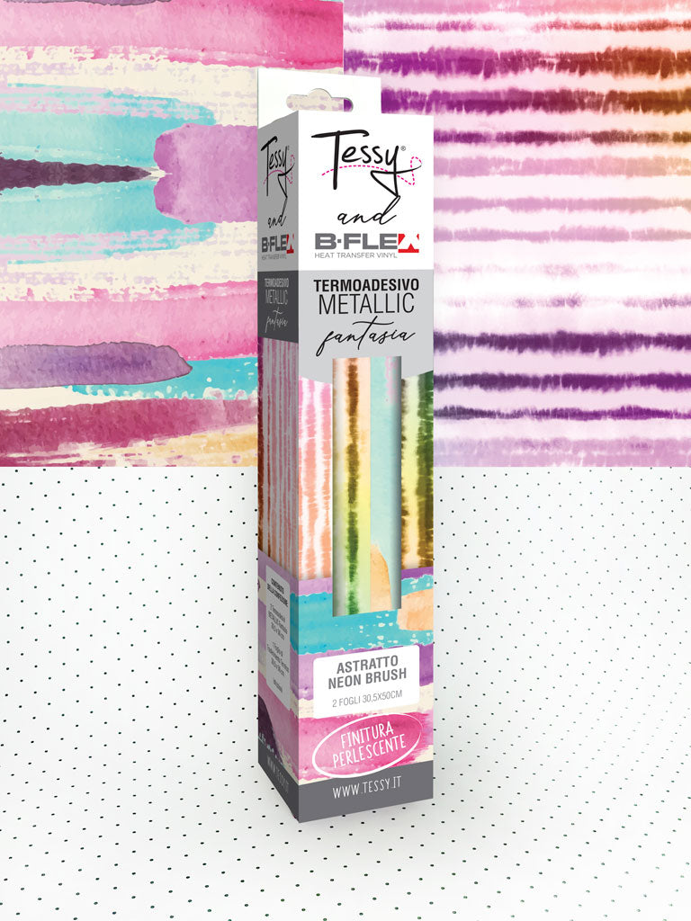 Vinile termoadesivo astratto Neon Brush