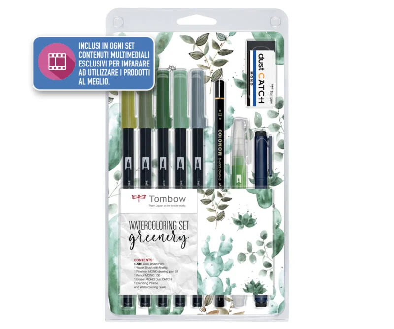 Set Completo per Acquerello Tombow - Dual Brush e Water Brush