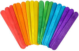 Abbassalingua In Legno Colorate Pz 50 Cm.15