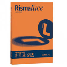 Pacco 5O Fg. Cartoncini Colorati Gr. 200 Favini Rismaluce/Rismacqua In 18 Tonalità Differenti