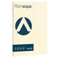 Pacco 5O Fg. Cartoncini Colorati Gr. 200 Favini Rismaluce/Rismacqua In 18 Tonalità Differenti