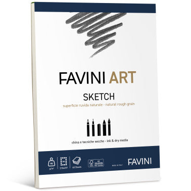 CARTA DISEGNO RUVIDA NATURALE SKETCH A4 90 GR.