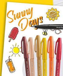 Set Pentel Sunny Days Brush Sign Pen