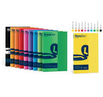 Pacco 5O Fg. Cartoncini Colorati Gr. 200 Favini Rismaluce/Rismacqua In 18 Tonalità Differenti