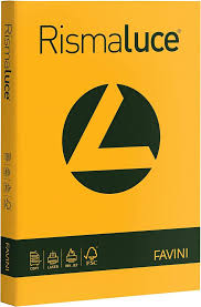 Pacco 300 Fg. Carta colorata Gr. 90 Favini Rismaluce/Rismacqua In 8 Tonalità Differenti