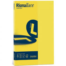 Pacco 5O Fg. Cartoncini Colorati Gr. 200 Favini Rismaluce/Rismacqua In 18 Tonalità Differenti