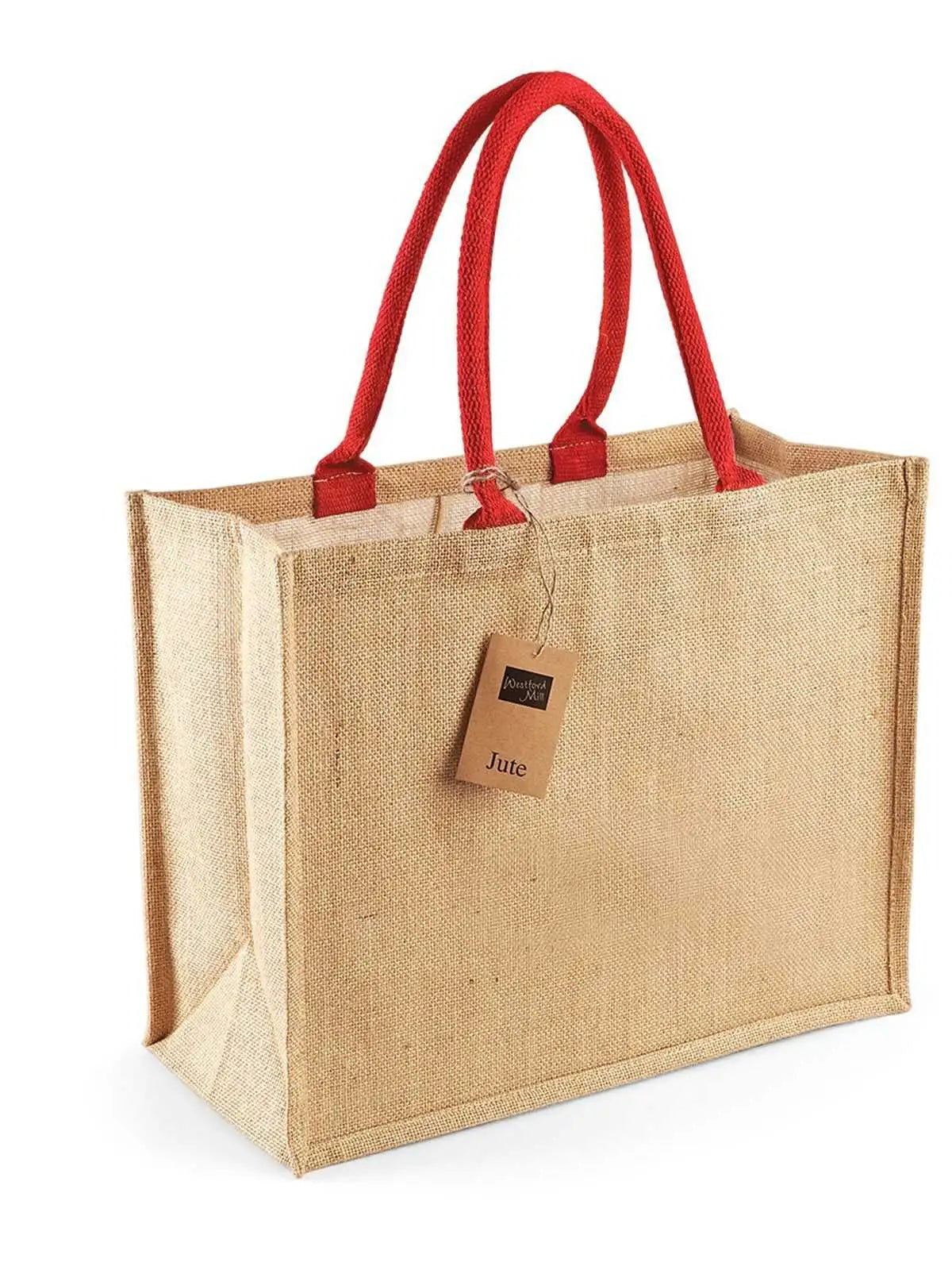 shopper juta cm. 26x22 manici colorati