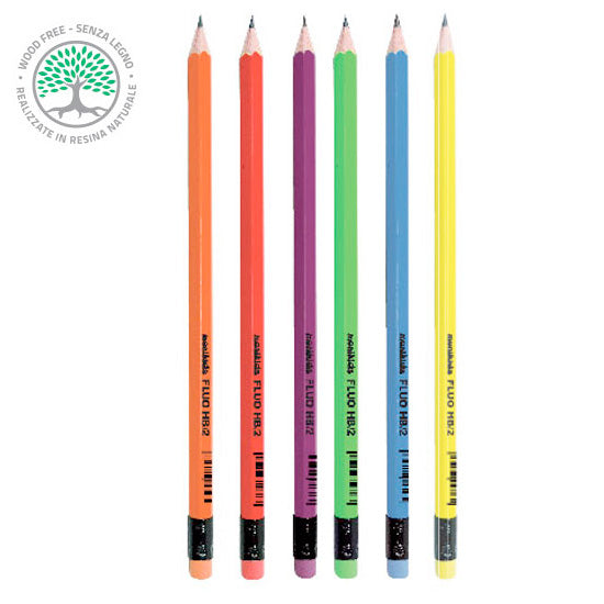 Matita Fusto Fluorescente Con Gomma