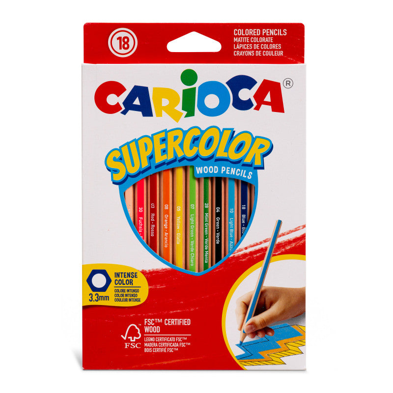 Scatola matite colorate esagonali Supercolor Carioca
