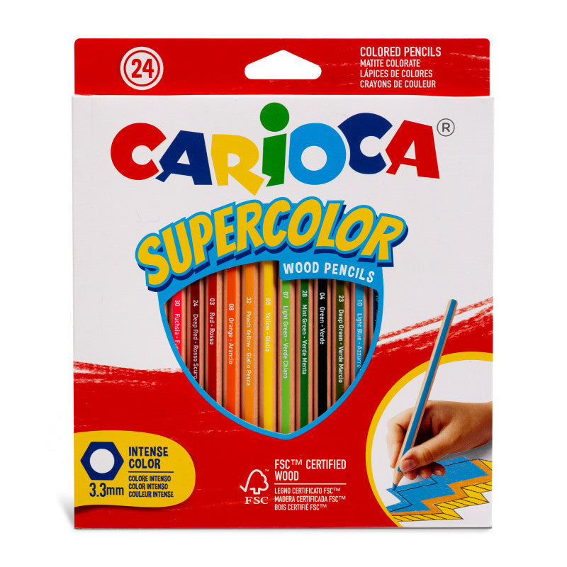 Scatola matite colorate esagonali Supercolor Carioca