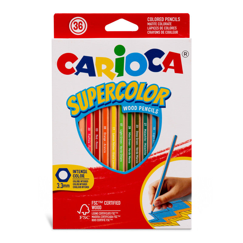 Scatola matite colorate esagonali Supercolor Carioca