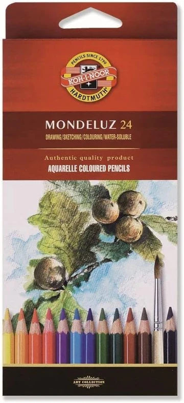 Confezione pastelli acquerellabili Mondeluz scatola cartone