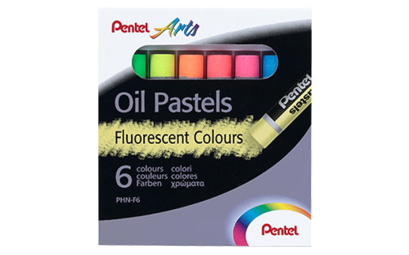PASTELLI A OLIO PENTEL fluorescenti DA 6 PZ
