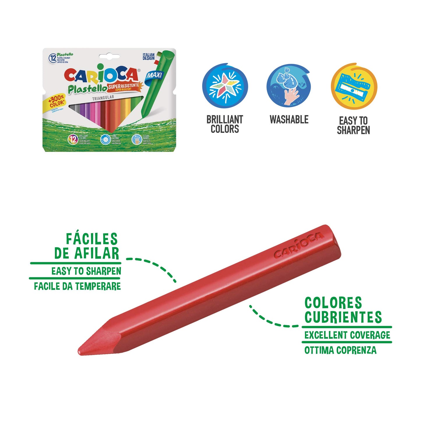 Pastelli Cera Plastici Plastello - Carioca
