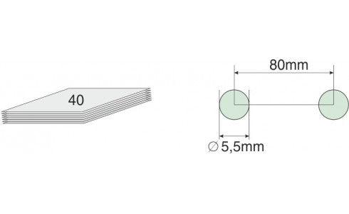 Perforatore 2 fori capacità 40 fg