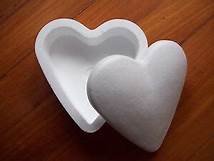 Scatola polistirolo forma cuore cm. 13