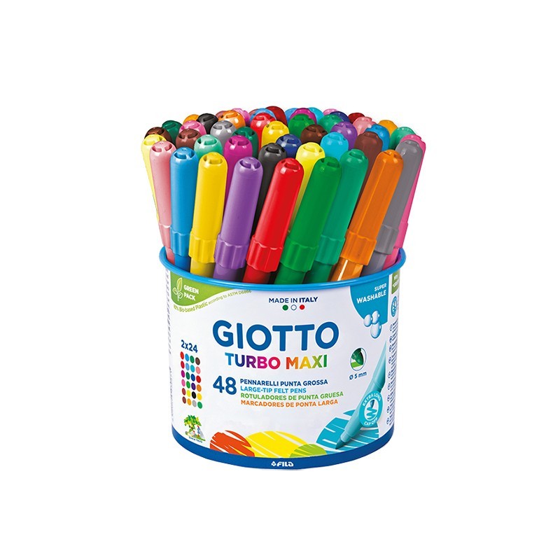 Giotto barattolo 48 pennarelli Turbo Maxi