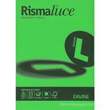 Pacco 300 Fg. Carta colorata Gr. 90 Favini Rismaluce/Rismacqua In 8 Tonalità Differenti