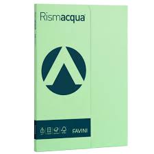 Pacco 5O Fg. Cartoncini Colorati Gr. 200 Favini Rismaluce/Rismacqua In 18 Tonalità Differenti