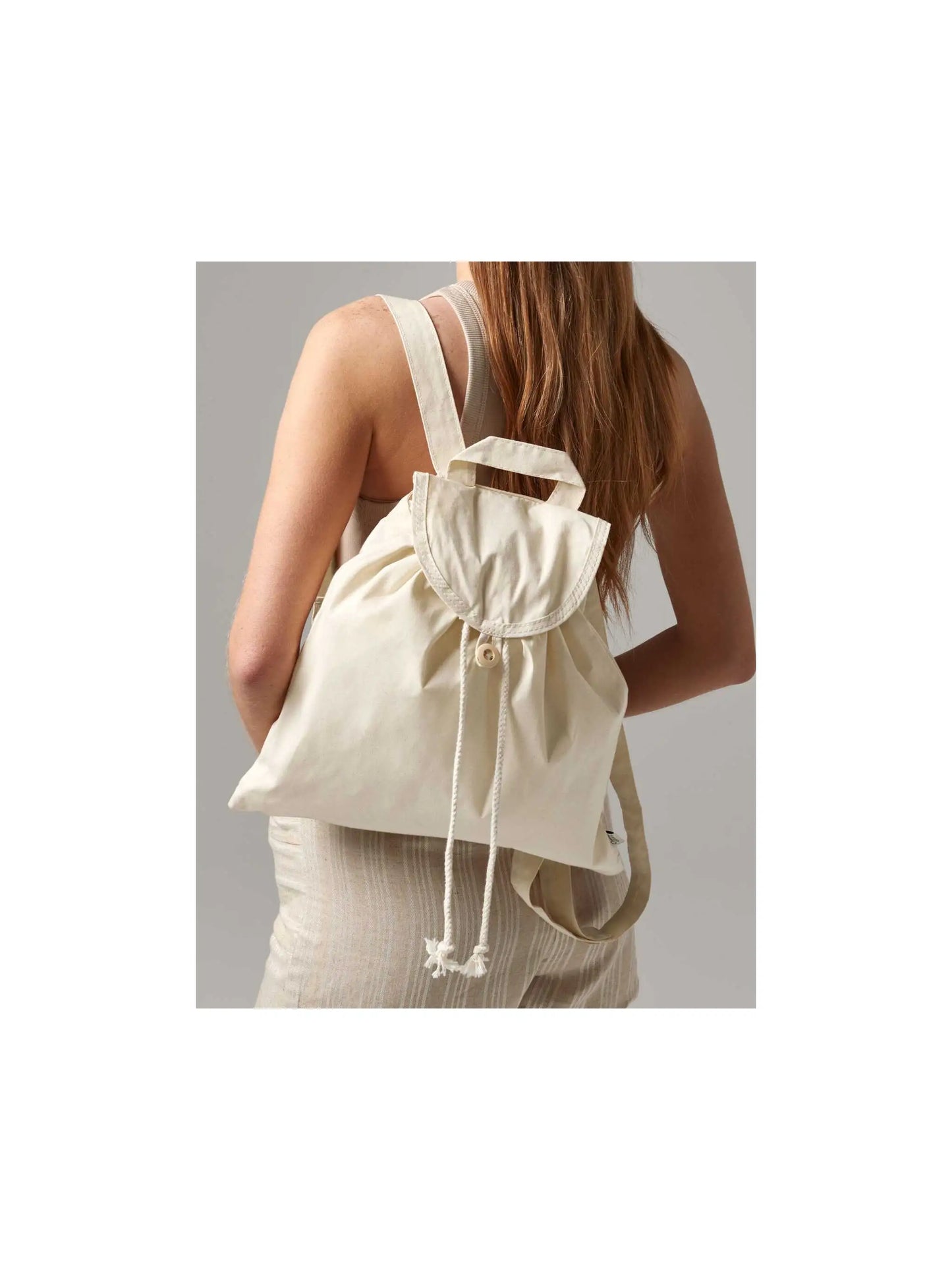 Zaino con bottone 100% cotone