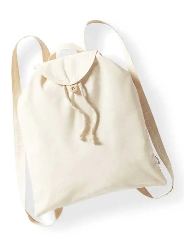 Zaino con bottone 100% cotone