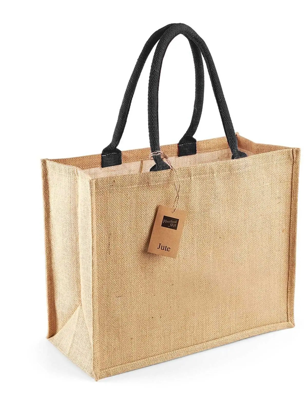 shopper juta cm. 26x22 manici colorati