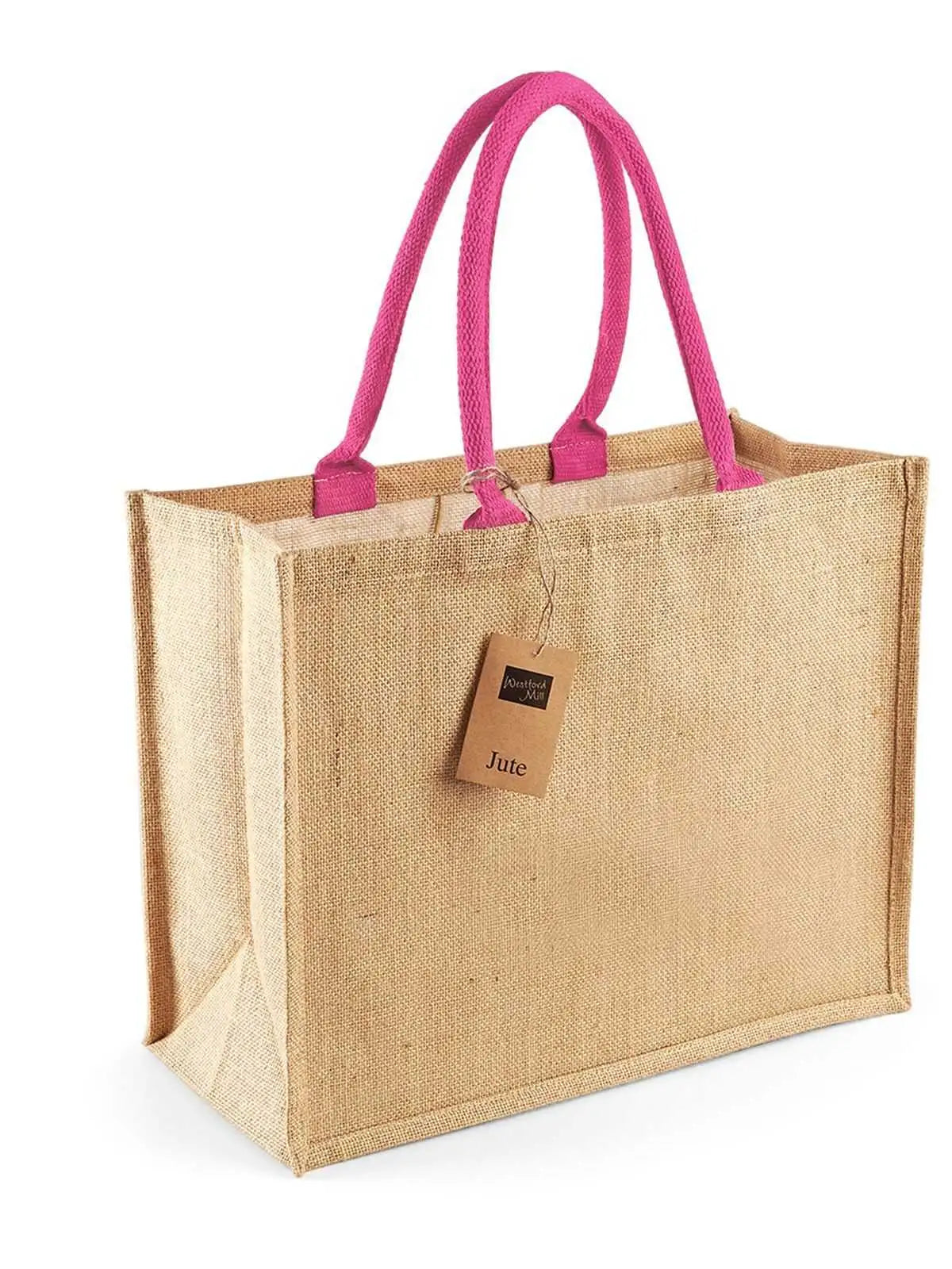 shopper juta cm. 26x22 manici colorati