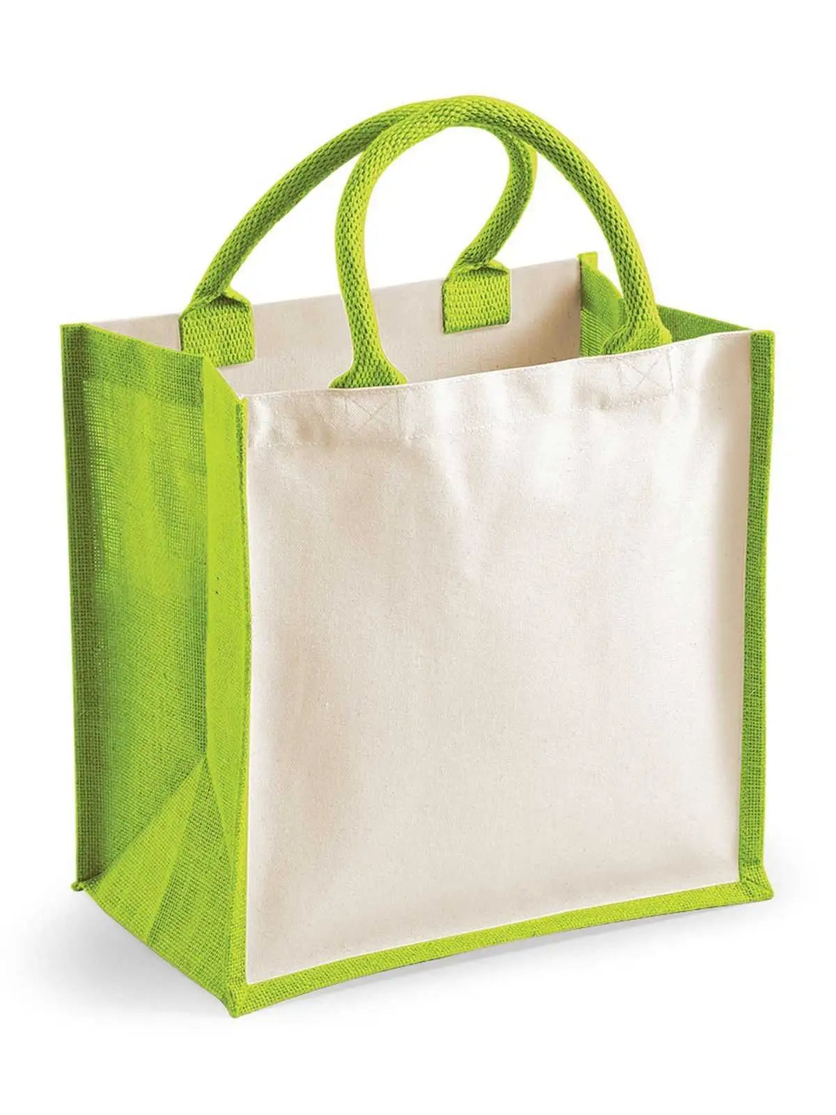 Shopper Cotone Con Inserti Colorati in Juta