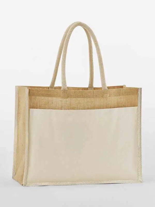 Borsa juta con tasca 42x33 cm.
