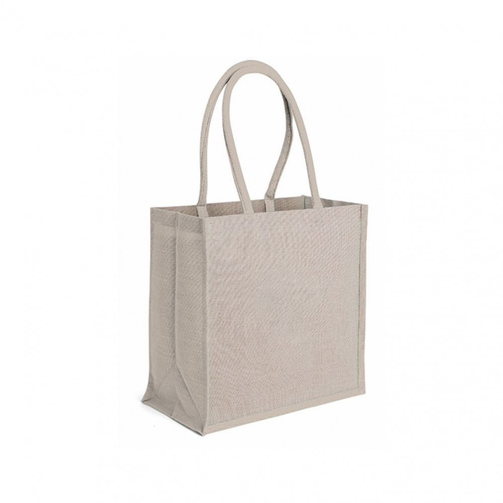 Borsa Mare In Juco E Cotone con zip