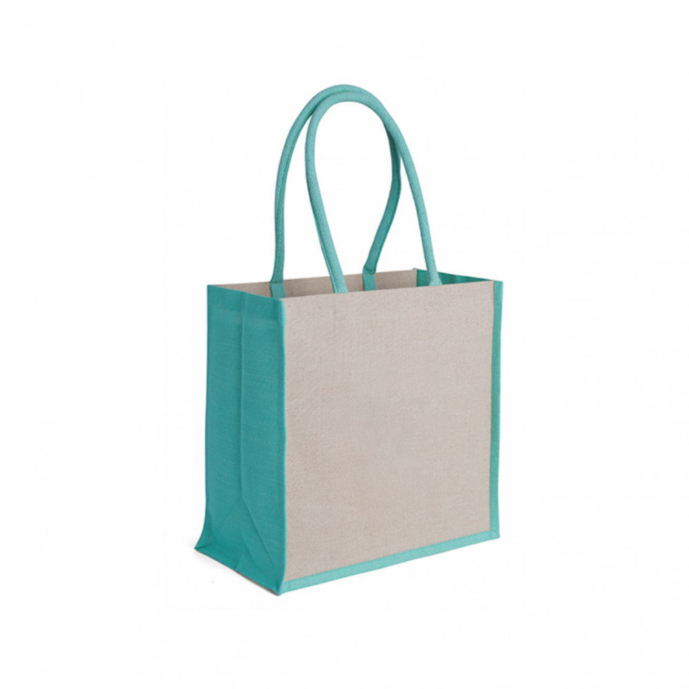 Borsa Mare In Juco E Cotone con zip